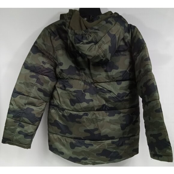 Faded Glory Camouflage Kids Hooded Puffer Coat Size L (10-12) - Picture 3 of 8